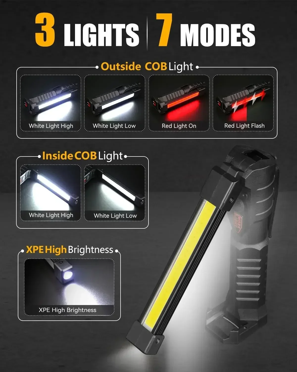 Powerful Fold Flashlight Type- - Outdoor Camping Adventure Lamp recension och pris