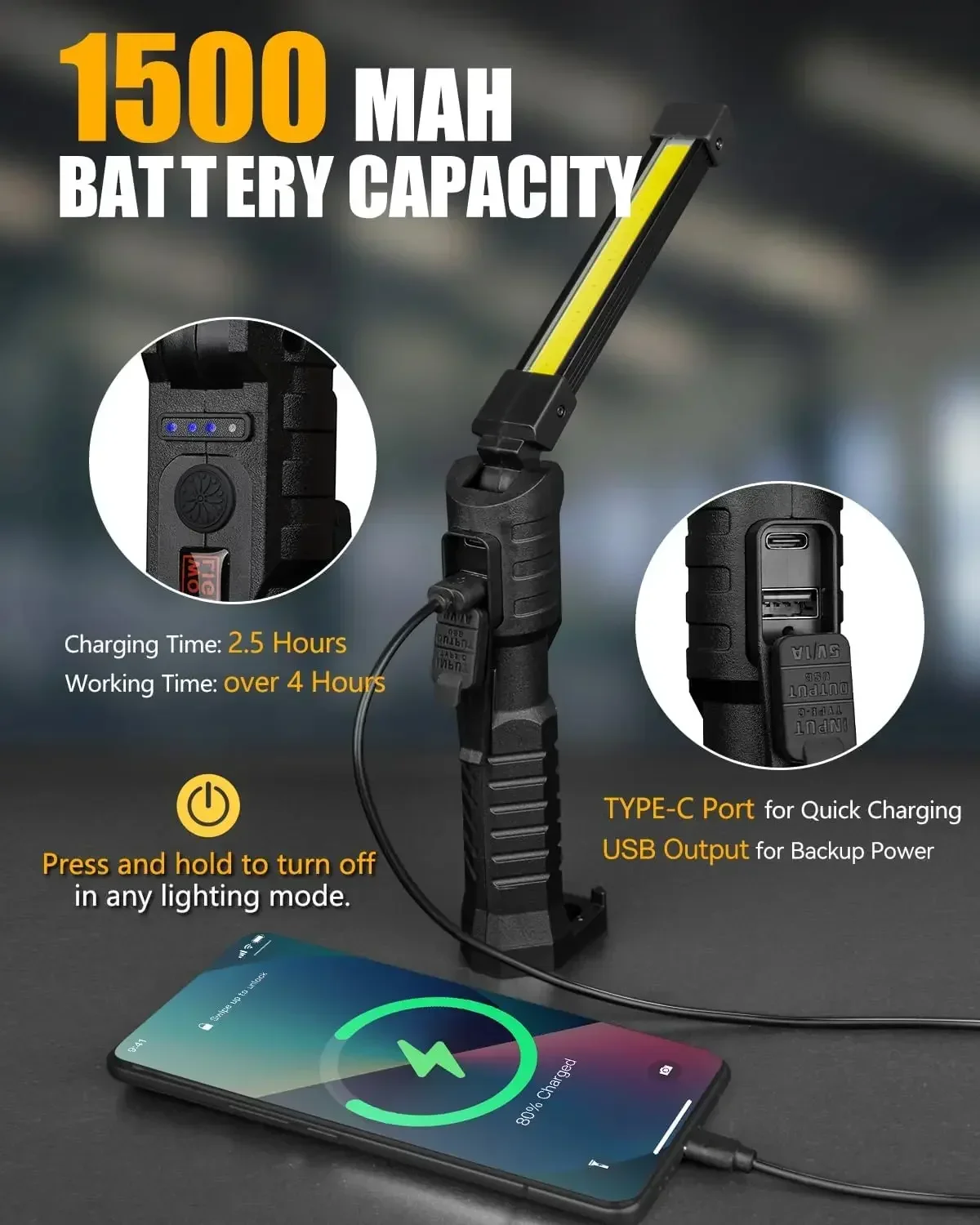 Powerful Fold Flashlight Type- - Outdoor Camping Adventure Lamp recension och pris