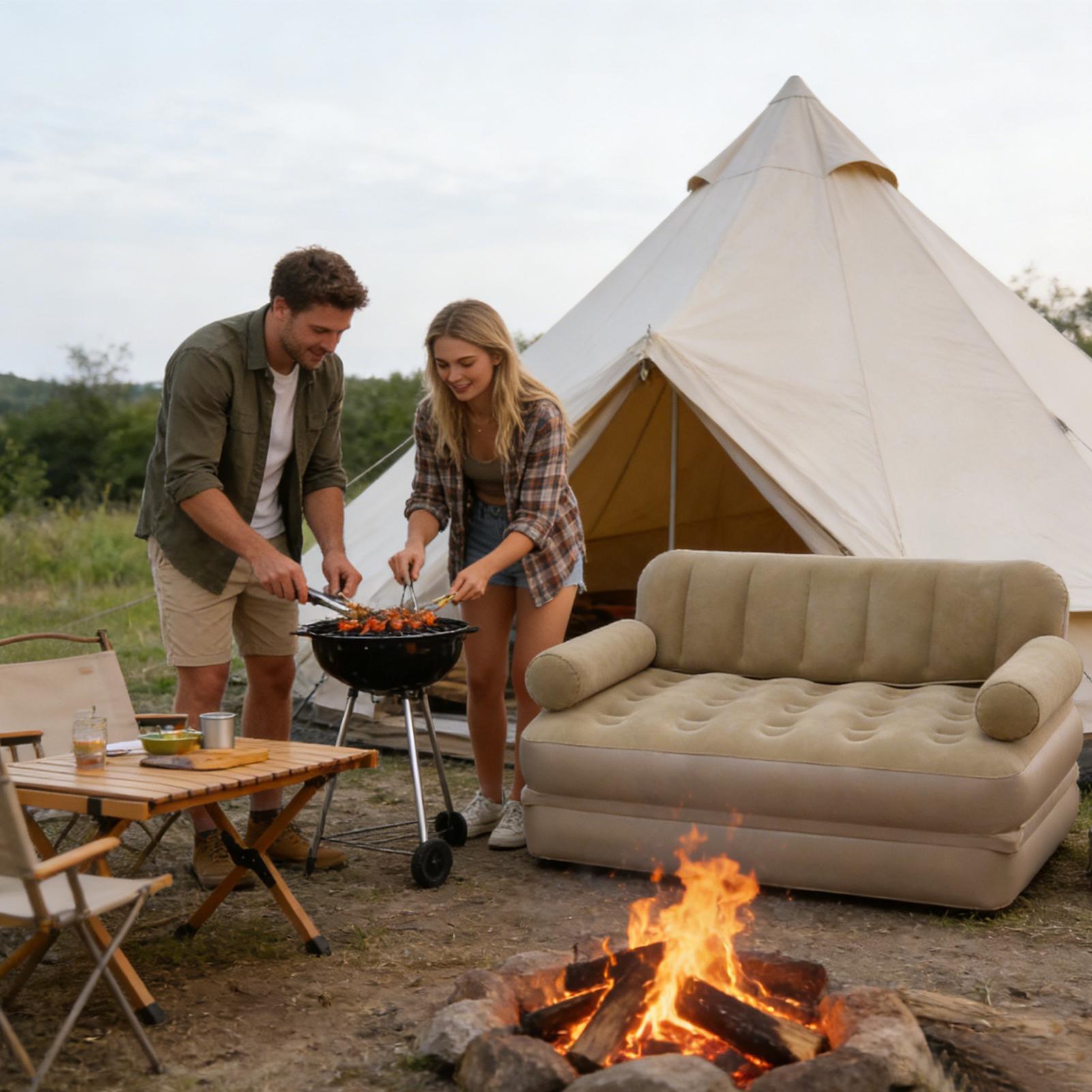 Air Sofa With Air Pump Folding - Outdoor Camping Couch recension och pris