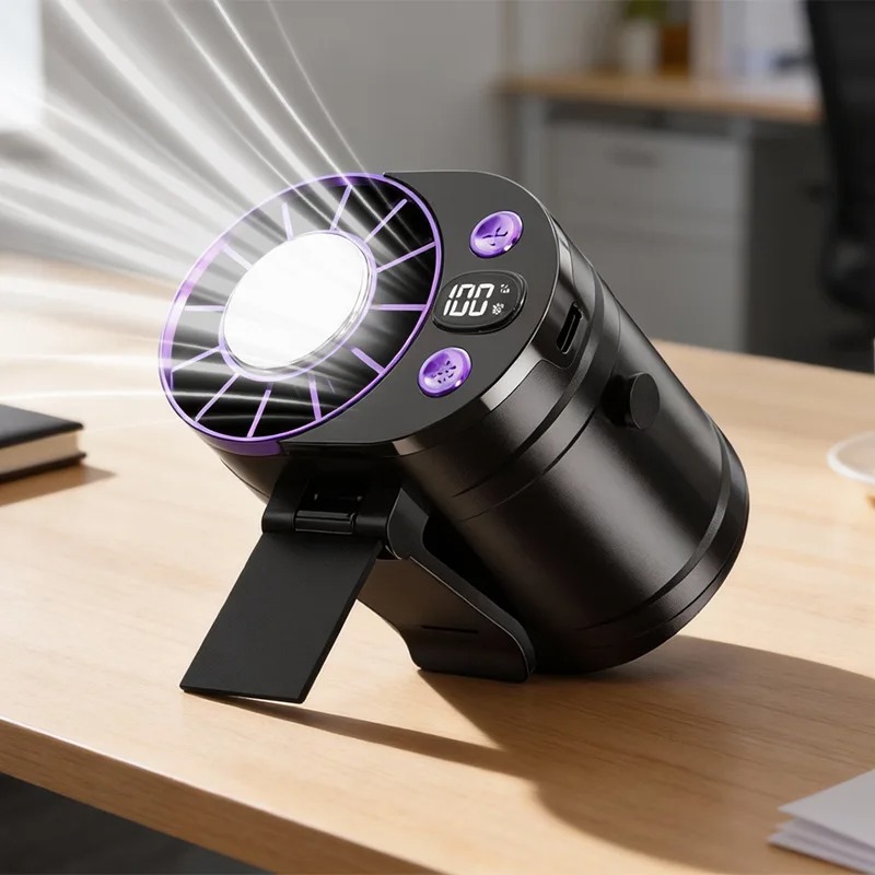 Rechargeable Portable Waist Fa - Outdoor Camping Misting Fan recension och pris