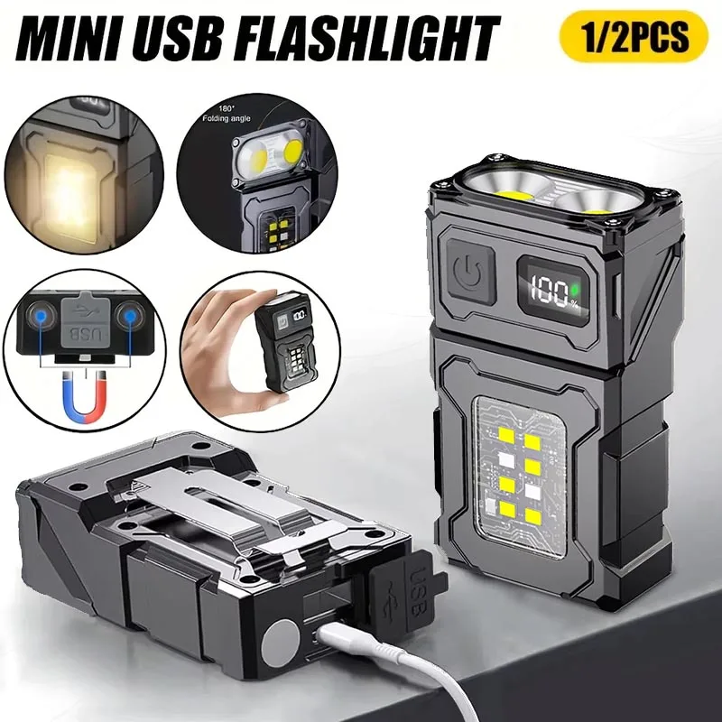 Portable LED COB Flashlight Re - Outdoor Camping Adventure Lamp recension och pris