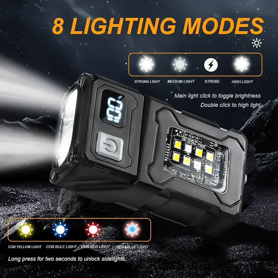 Portable LED COB Flashlight Re - Outdoor Camping Adventure Lamp recension och pris