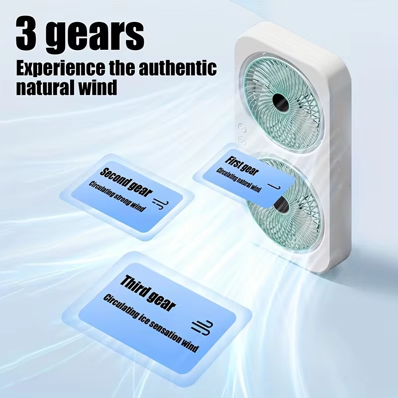 Dual Head USB Fan 360 Rotatabl - Outdoor Camping Fan recension och pris