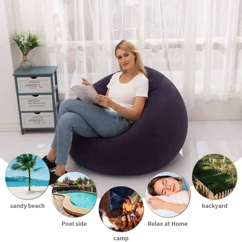 Large Lazy Inflatable Sofa Cha - Outdoor Camping Couch recension och pris