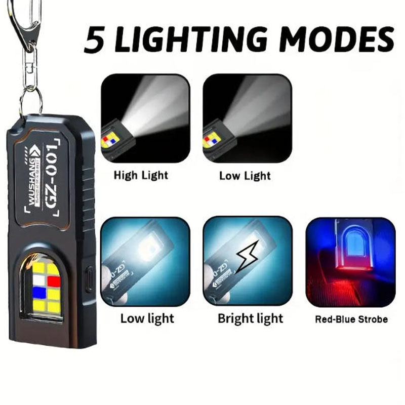 Multifunctional Keychain Flash - Outdoor Camping Adventure Lamp recension och pris