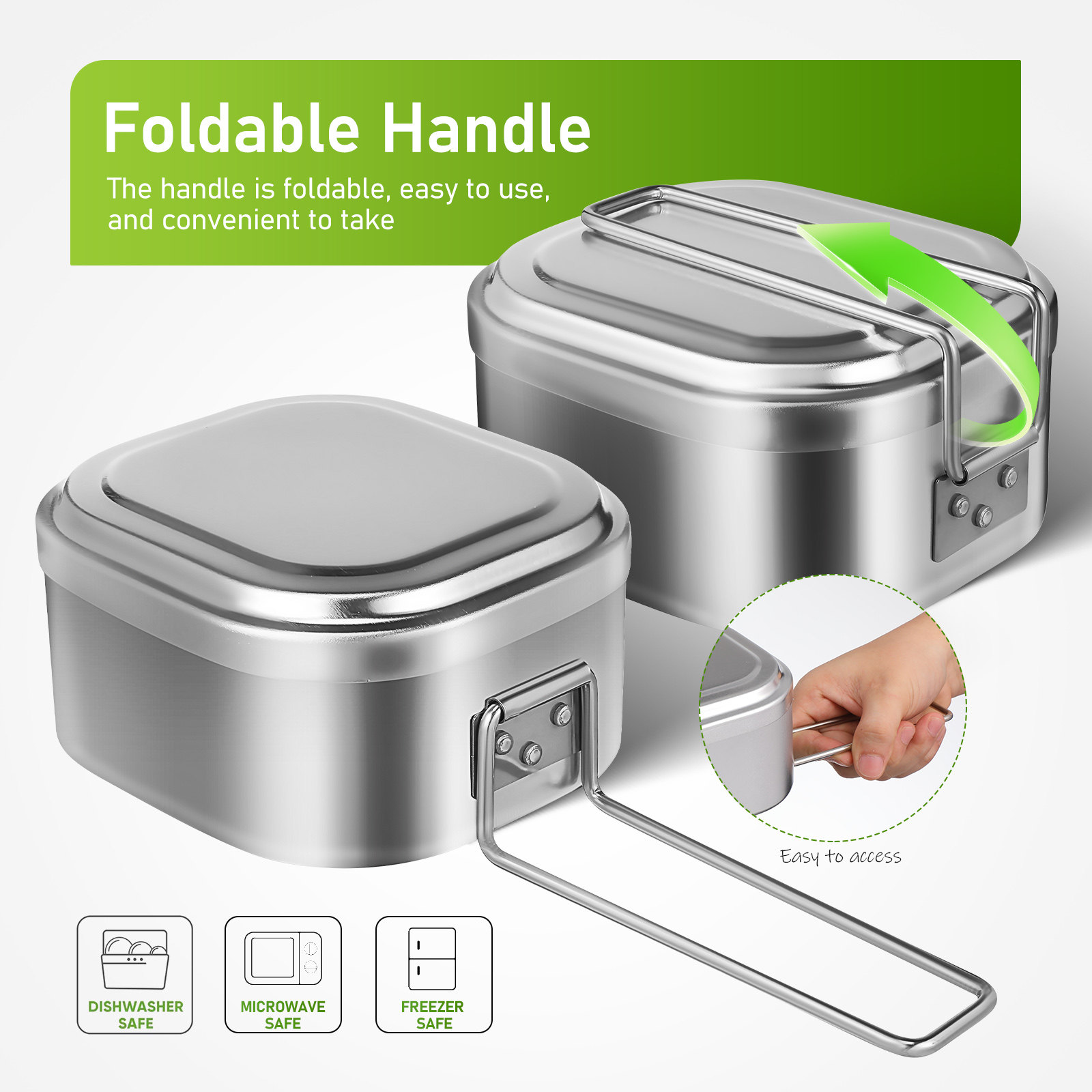 950Ml Full Aluminum Food Conta - Outdoor Camping Adventures recension och pris