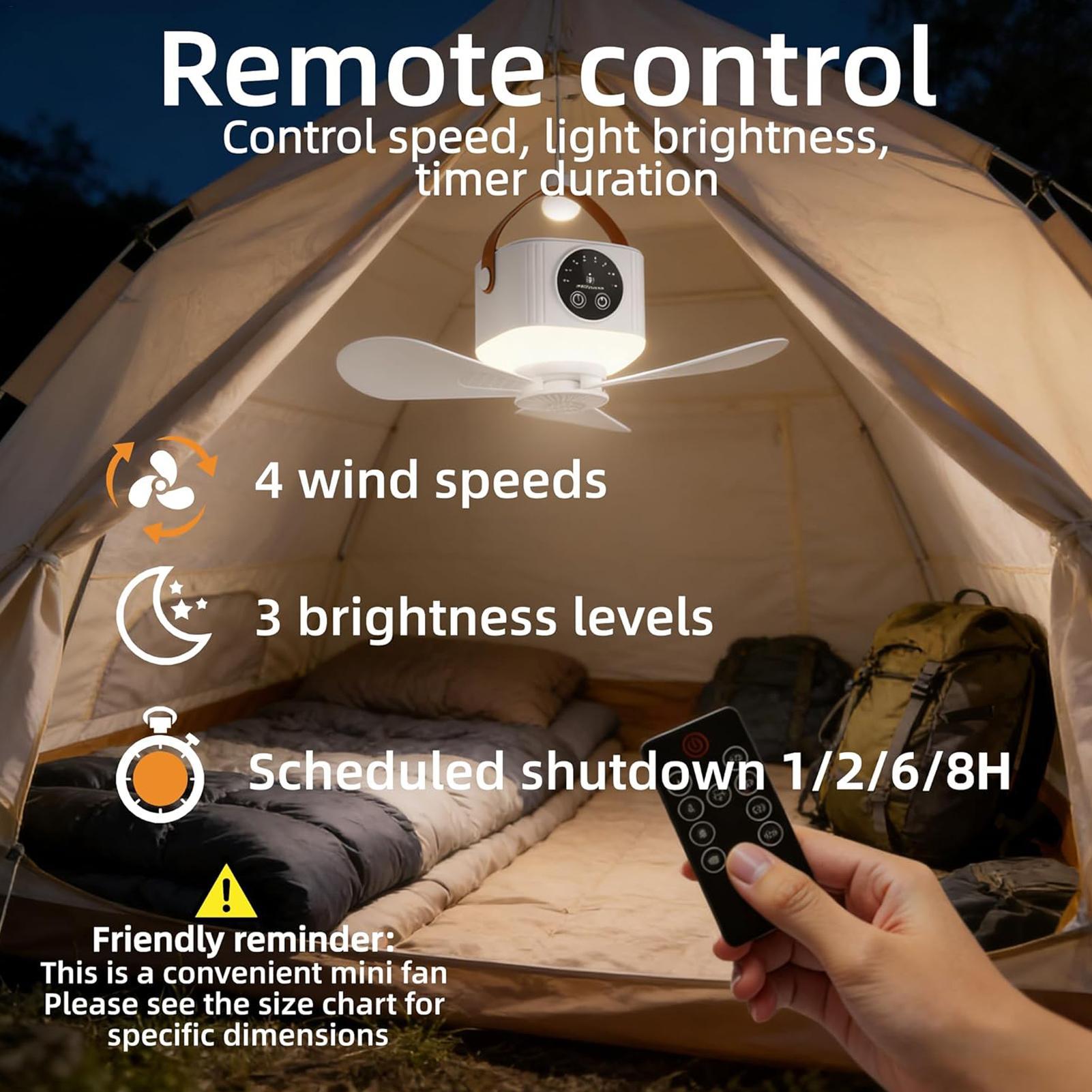 Rechargeable Hanging Fan 7200m - Outdoor Camping Misting Fan recension och pris
