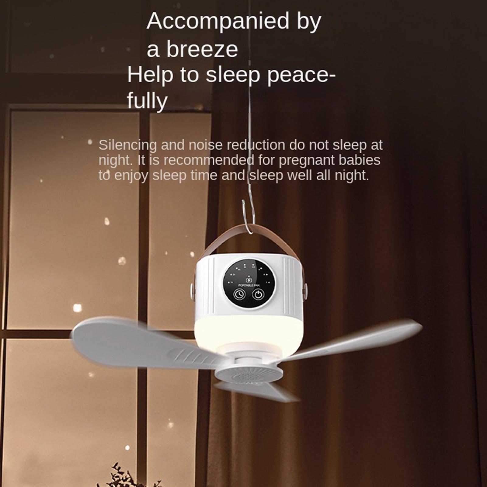 Rechargeable Hanging Fan 7200m - Outdoor Camping Misting Fan recension och pris