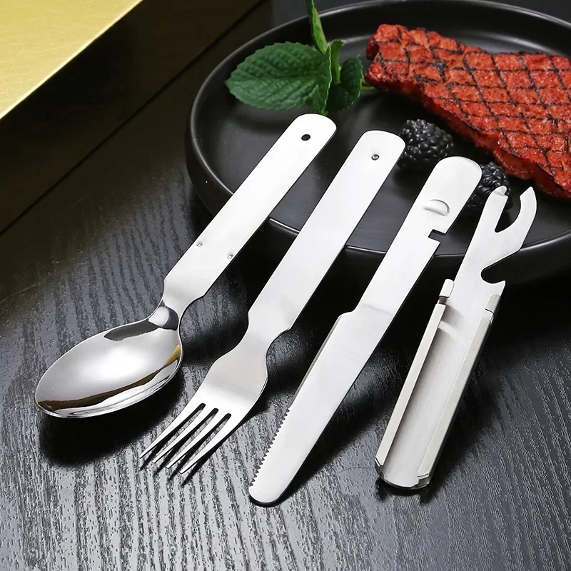Stainless Steel Tableware Set  - Outdoor Camping Knife recension och pris