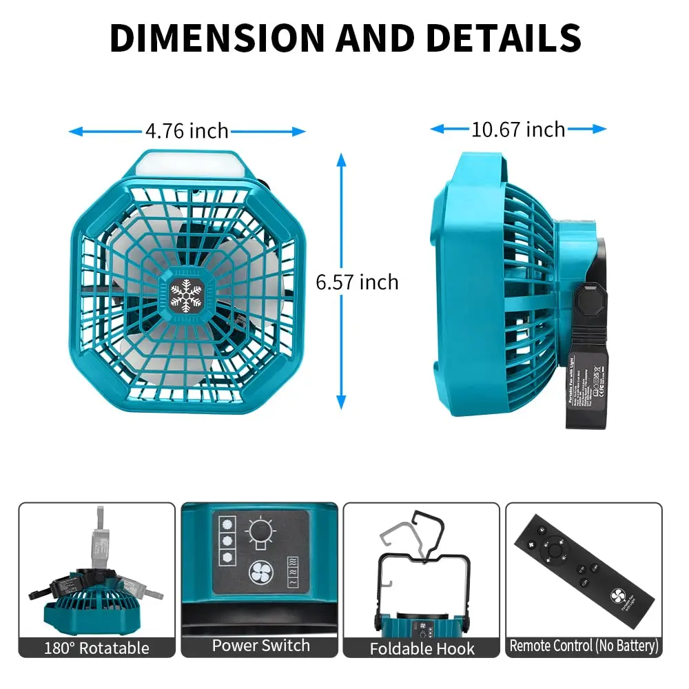 Portable Outdoor Fan for Bosch - Outdoor Camping Misting Fan recension och pris