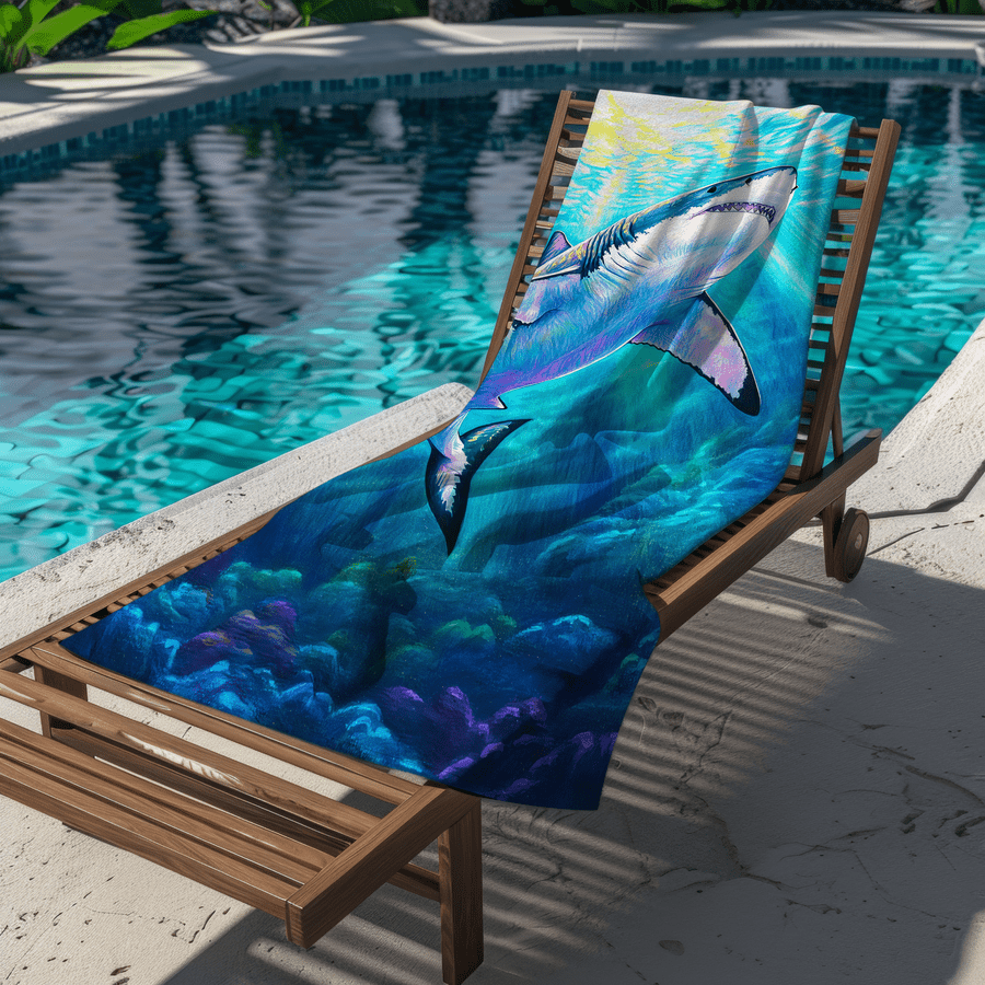 1pc Shark Pattern Sand-Proof M - Camp Towel Microfiber recension och pris