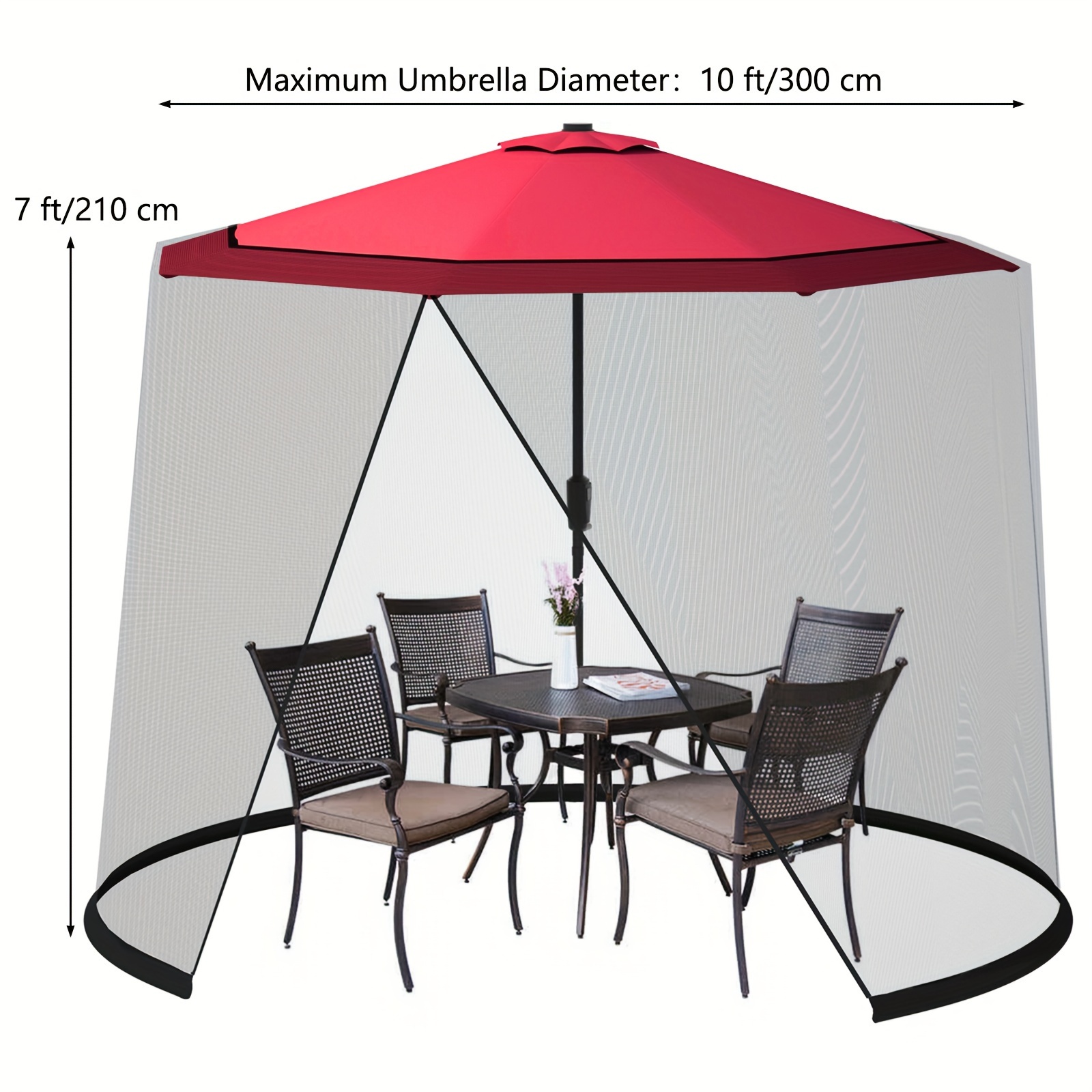 9FT 10FT Patio Umbrella Mosqui - Outdoor Camping Mosquito Net recension och pris