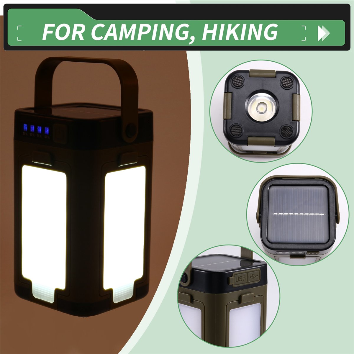 X08A Foldable LED Camping Lant - Camping Solar Lantern recension och pris