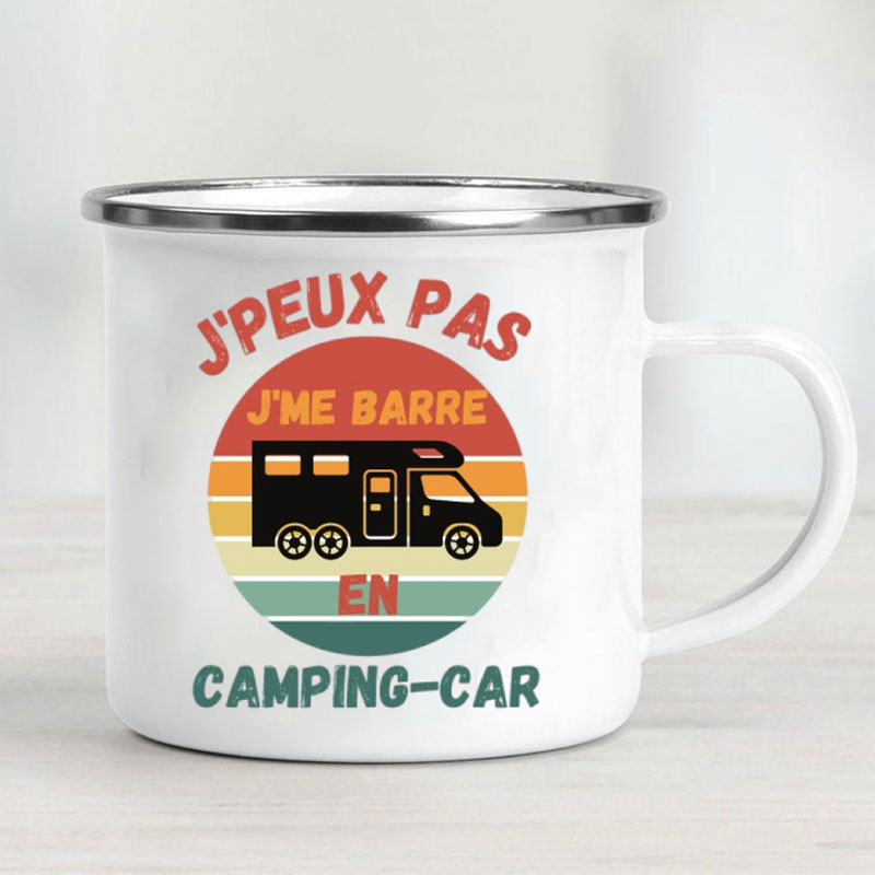 Camping Car Enamel Mug Adventu - Outdoor Camping Van recension och pris