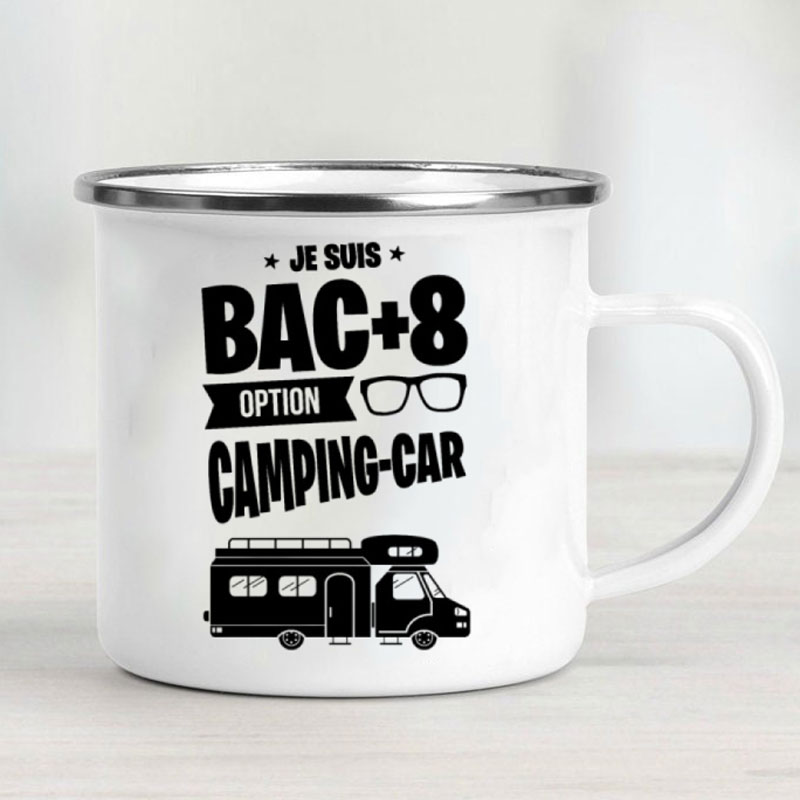 Camping Car Enamel Mug Adventu - Outdoor Camping Van recension och pris