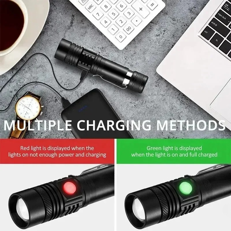 T6 LED Rechargeable Flashlight - Outdoor Camping Adventures recension och pris