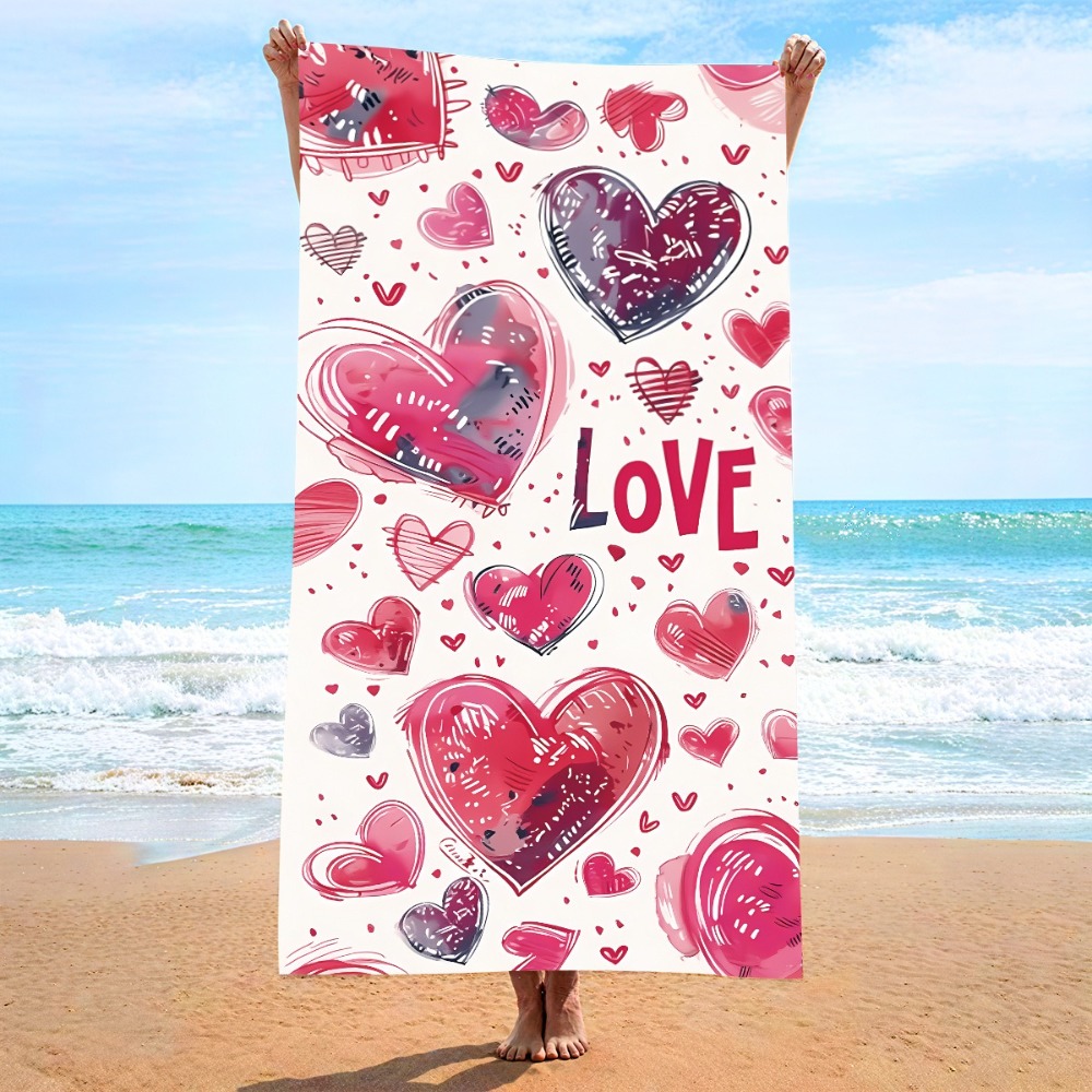 Heart Symbol Bath Towel 27x55i - Camp Towel Microfiber recension och pris