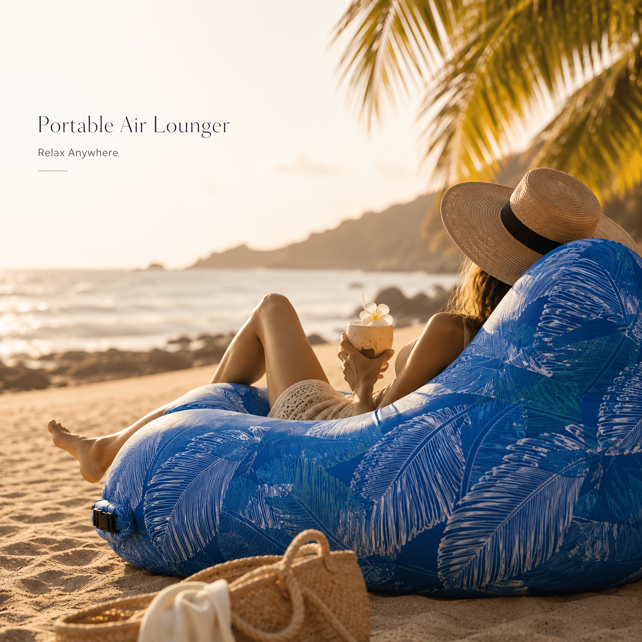 Portable Air Lounger Wind Infl - Outdoor Camping Couch recension och pris