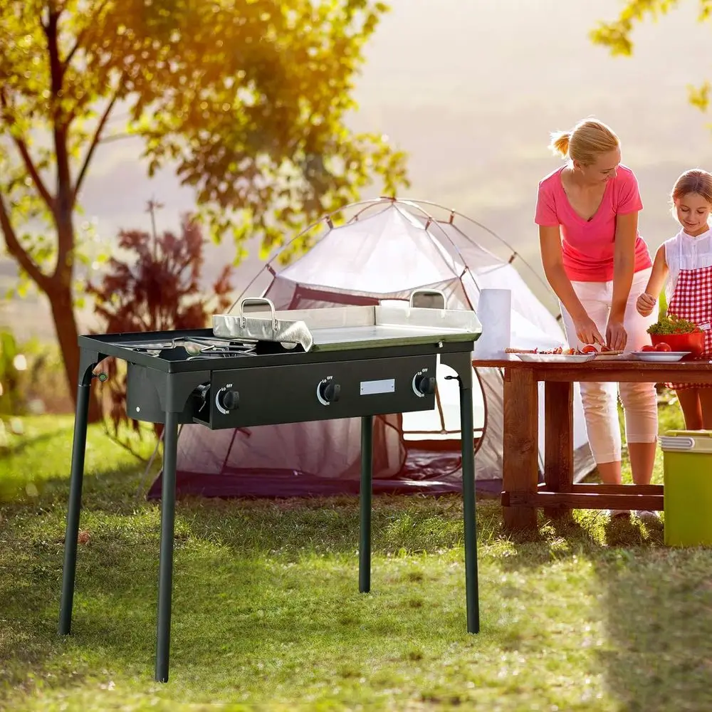 Portable 3-Burner Propane Gas  - Outdoor Camping Gas Stove recension och pris