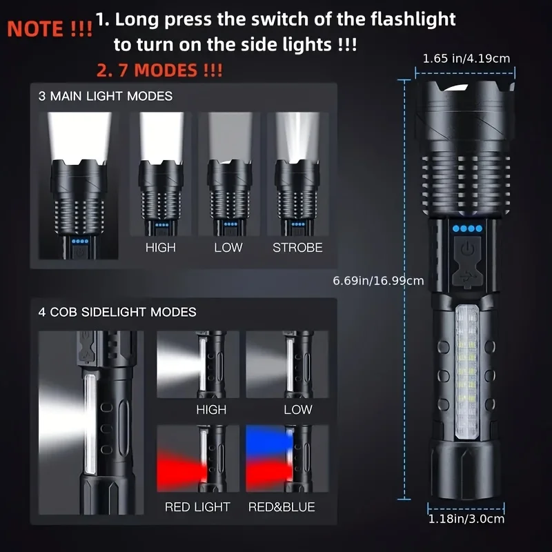 Powerful LED Flashlight Batter - Outdoor Camping Lamp recension och pris