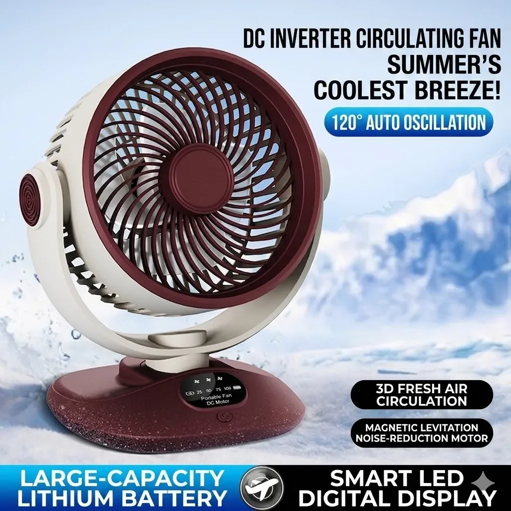 Desktop Fan Rechargeable Turbo - Outdoor Camping Misting Fan recension och pris