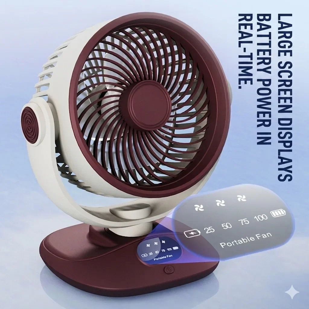 Desktop Fan Rechargeable Turbo - Outdoor Camping Misting Fan recension och pris
