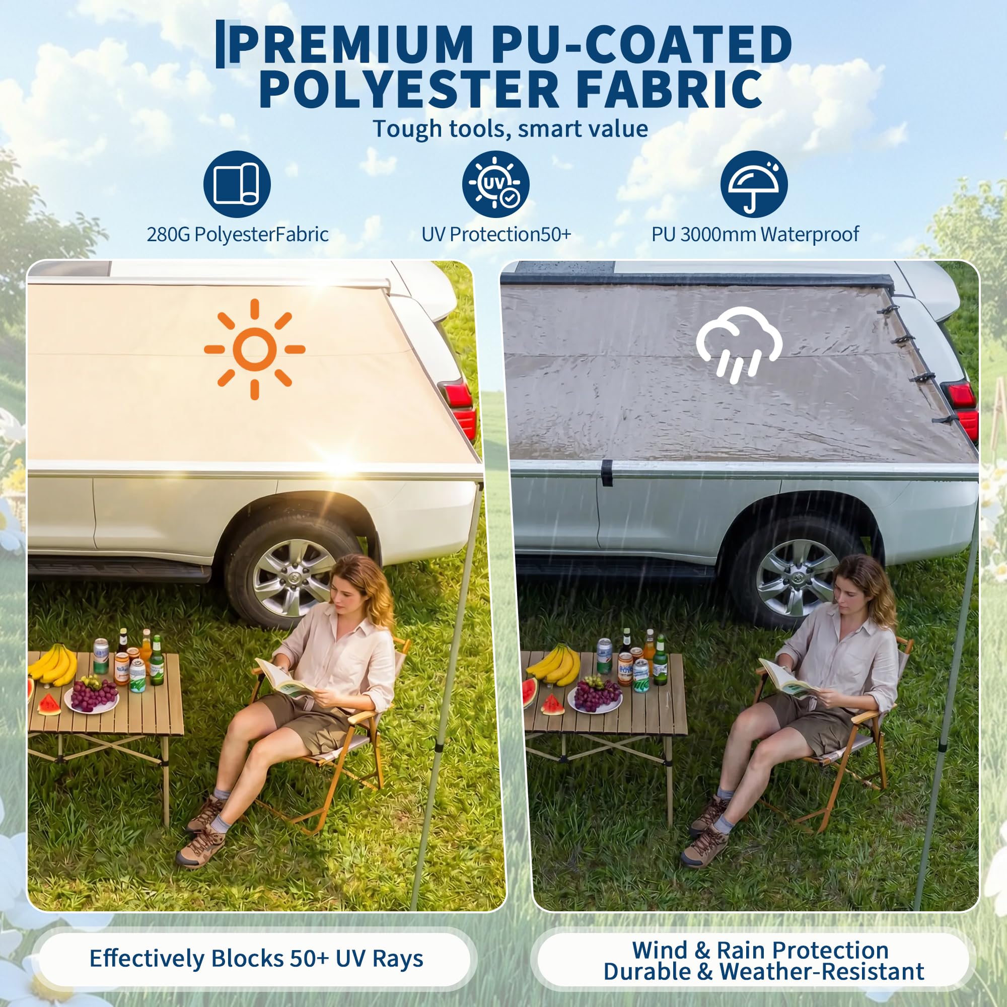 SUV Truck Van Roof Rack Awning - Outdoor Camping Van recension och pris