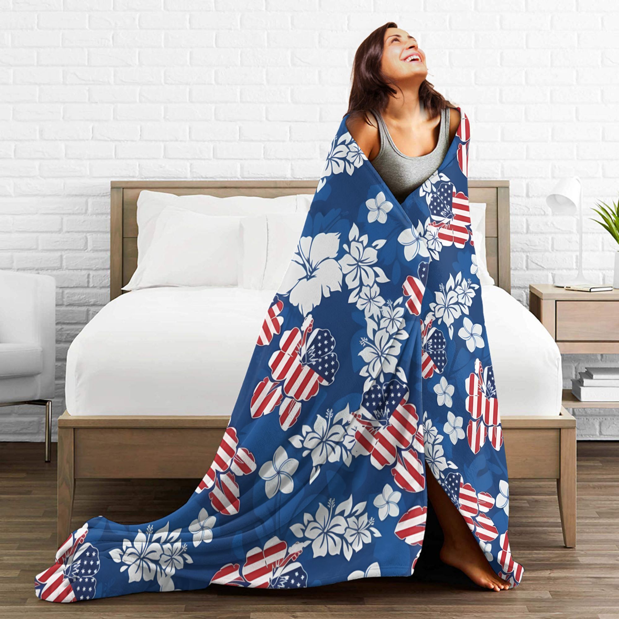 4th of July USA Warm Soft Blan - Outdoor Camping Usa recension och pris